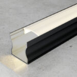 Perfil de aluminio High Lacado Negro - 2 metros