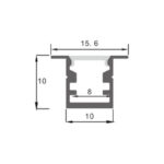 Perfil de aluminio Rate - 2 metros - Imagen 2