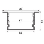 Perfil de aluminio Hev - 2 metros - Imagen 2