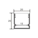 Perfil de aluminio Rope - 2 metros - Imagen 2