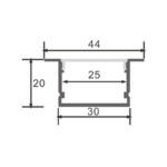 Perfil de aluminio Oreb - 2 metros - Imagen 2