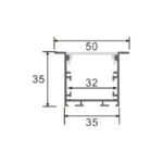 Perfil de aluminio Phey - 2 metros - Imagen 2