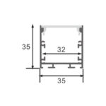 Perfil de aluminio Fate - 2 metros - Imagen 2