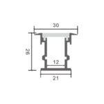 Perfil de aluminio Tih - 2 metros - Imagen 2