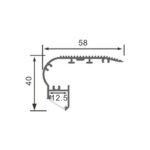 Perfil de aluminio Kuf - 2 metros - Imagen 2