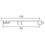 Perfil de aluminio Miet Lacado Blanco - 2 metros - Imagen 2