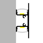 Perfil de aluminio Gote Lacado Negro - 2 metros - Imagen 3