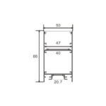 Perfil de aluminio Bieg - 2 metros - Imagen 2