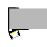 Perfil de aluminio Keo Lacado Negro - 2 metros - Imagen 3