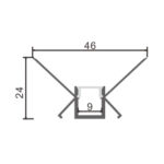 Perfil de aluminio Rolk - 2 metros - Imagen 2