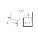 Perfil de Aluminio Gilg - 2 Metros - Imagen 2