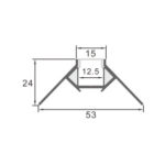 Perfil de aluminio Tuc - 2 metros - Imagen 2