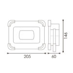 Proyector Solar LED portátil con batería Power Bank 50W - Imagen 2