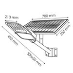 Farola Solar LED Minlight para Alumbrado Público 100W - DSC - Imagen 2