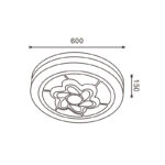 Plafón Decorativo LED Circle Flower Silver - DSC - Imagen 2