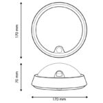 Aplique LED con Sensor Movimiento Sphere 12W PIR 360º IP54 - Imagen 2