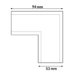 Unión en L Vertical para Carril Magnético Serie 20mm - DSC - Imagen 2