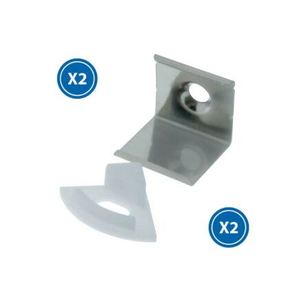 Pack 2 Tapones y 2 grapas para Perfil LM3713