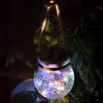 Solar LED SphereGlass Vintage RGB exterior - Imagen 5