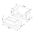 Pack 2 Tapones y 2 grapas para Perfil LM3727 - Imagen 2