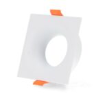 Aro Fijo Cuadrado Blanco Serie Infinity Para Gu10/mr16