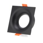 Aro Fijo Cuadrado Negro Serie Infinity Para Gu10/mr16