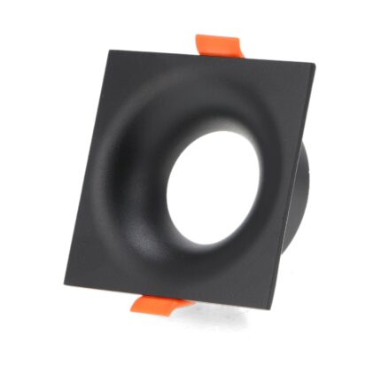 Aro Fijo Cuadrado Negro Serie Infinity Para Gu10/mr16