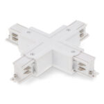 Conector tipo X para carril trifásico