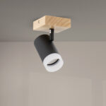 Lámpara de Techo Serie Black Wood 1 Focos GU10 - Imagen 3