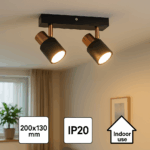 Lámpara de Techo Serie Gold 2 Focos GU10 - Imagen 4