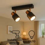 Lámpara de Techo Serie Gold 2 Focos GU10 - Imagen 7