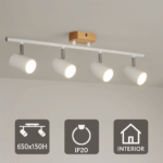 Lámpara de Techo Serie Wood 4 Focos GU10 - Imagen 4