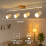 Lámpara de Techo Serie Wood 4 Focos GU10 - Imagen 7