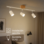 Lámpara de Techo Serie Wood 3 Focos GU10 - Imagen 7