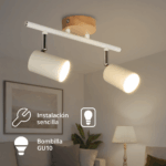 Lámpara de Techo Serie Wood 2 Focos GU10 - Imagen 5