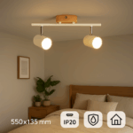 Lámpara de Techo Serie Wood 2 Focos GU10 - Imagen 7