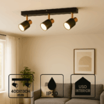 Lámpara de Techo Serie Gold 3 Focos GU10 - Imagen 4