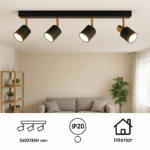 Lámpara de Techo Serie Gold 4 Focos GU10 - Imagen 4