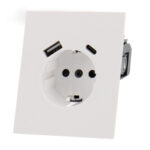 Enchufe Empotrable Tipo Schuko con USB + C - CC - Imagen 3
