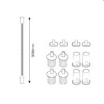 Colgadores para carril LED 3 metros - Imagen 2
