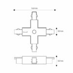 Conector tipo X para carril trifásico - Imagen 2
