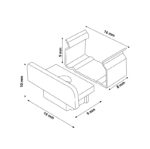 Pack 2 Tapones y 2 grapas para Perfil LM3703 - Imagen 2