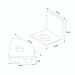 Pack de 2 topos e grampos para perfil LM3744 - Imagen 2