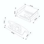 Pack 2 Tapones y 2 grapas para Perfil LM3704 - Imagen 2