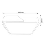 Plafon LED Black Wood Square 24W - Imagen 2