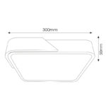 Plafon LED White Wood Square 24W - Imagen 2