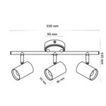 Lámpara de Techo Serie Wood 3 Focos GU10 - Imagen 2
