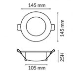 Downlight LED Pro Lass 12W CCT - Imagen 2