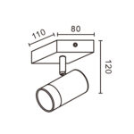 Lámpara de Techo Serie Black Wood 1 Focos GU10 - Imagen 2