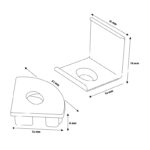 Pack 2 Tapones y 2 grapas para Perfil LM3715 - Imagen 2